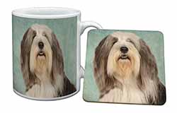Bearded Collie Dog Mug and Coaster Set