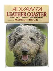 Bedlington Terrier Dog Single Leather Photo Coaster
