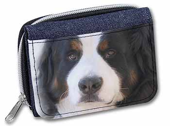 Bernese Mountain Dog Unisex Denim Purse Wallet