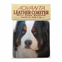 Bernese Mountain Dog Single Leather Photo Coaster