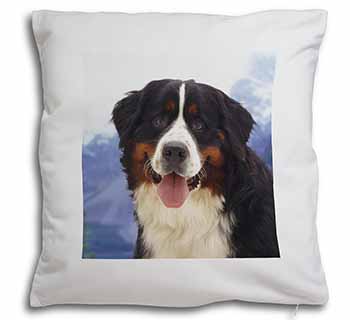 Bernese Mountain Dog Soft White Velvet Feel Scatter Cushion