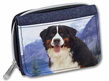 Bernese Mountain Dog Unisex Denim Purse Wallet