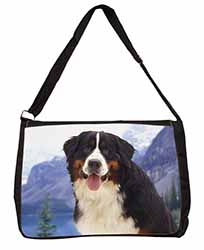 Bernese Mountain Dog Large Black Laptop Shoulder Bag School/College