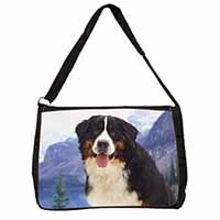 Bernese Mountain Dog Large Black Laptop Shoulder Bag School/College