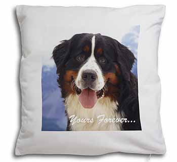 Bernese Mountain Dog Soft White Velvet Feel Scatter Cushion