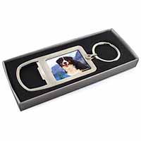 Bernese Mountain Dog Chrome Metal Bottle Opener Keyring in Box