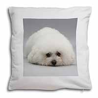 Bichon Frise Dog Soft White Velvet Feel Scatter Cushion