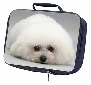 Bichon Frise Dog Navy Insulated School Lunch Box/Picnic Bag