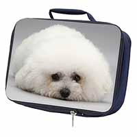 Bichon Frise Dog Navy Insulated School Lunch Box/Picnic Bag
