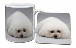 Bichon Frise Dog Mug and Coaster Set