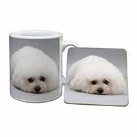 Bichon Frise Dog Mug and Coaster Set