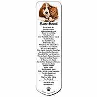 Basset Hound Dog and Cat Bookmark, Book mark, Printed full colour