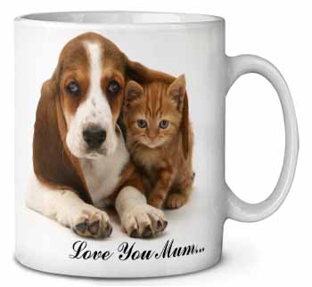 Basset and Cat 