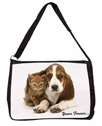 Basset Hound and Cat 