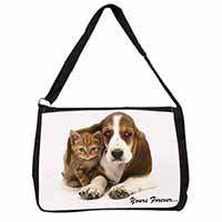 Basset Hound and Cat 