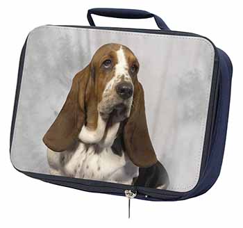 Basset Hound Dog Navy Insulated School Lunch Box/Picnic Bag