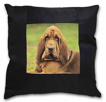 Blood Hound Dog Black Satin Feel Scatter Cushion