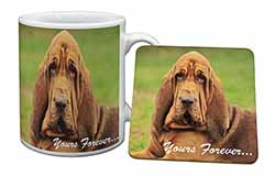 Blood Hound Dog "Yours Forever..." Mug and Coaster Set