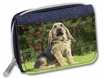 Bloodhound Dog Unisex Denim Purse Wallet
