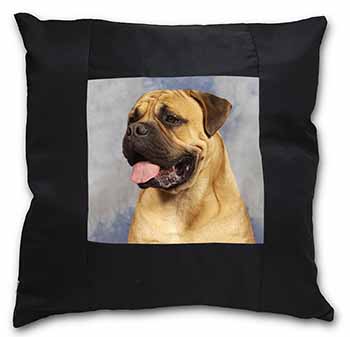 Bullmastiff Dog Black Satin Feel Scatter Cushion
