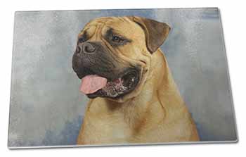 Large Glass Cutting Chopping Board Bullmastiff Dog