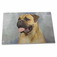 Large Glass Cutting Chopping Board Bullmastiff Dog