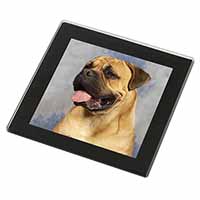 Bullmastiff Dog Black Rim High Quality Glass Coaster