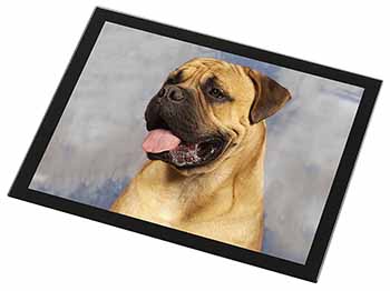 Bullmastiff Dog Black Rim High Quality Glass Placemat