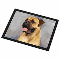 Bullmastiff Dog Black Rim High Quality Glass Placemat