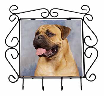 Bullmastiff Dog Wrought Iron Key Holder Hooks