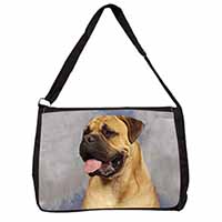 Bullmastiff Dog Large Black Laptop Shoulder Bag School/College