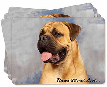 Bullmastiff Dog-With Love Picture Placemats in Gift Box