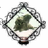 Bullmastiff Dog Puppies Wrought Iron Wall Art Candle Holder