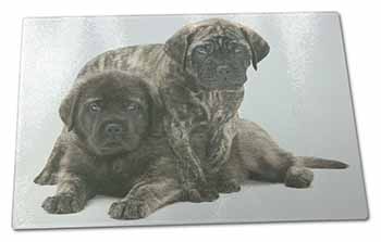 Large Glass Cutting Chopping Board Bullmastiff Dog Puppies