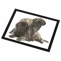 Bullmastiff Dog Puppies Black Rim High Quality Glass Placemat