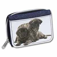 Bullmastiff Dog Puppies Unisex Denim Purse Wallet