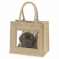 Bullmastiff Puppy Large Natural Jute Shopping Bag - Advanta Group®