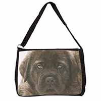 Bullmastiff Puppy Large Black Laptop Shoulder Bag School/College