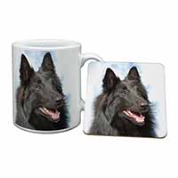 Black Belgian Shepherd Dog Mug and Coaster Set