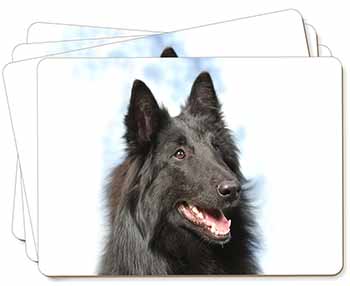 Black Belgian Shepherd Dog Picture Placemats in Gift Box