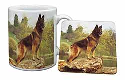 Tervueren Belgian Shepherd Dog Mug and Coaster Set