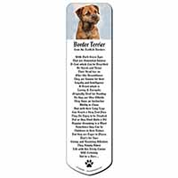 Border Terrier Bookmark, Book mark, Printed full colour