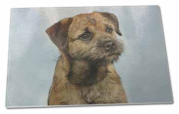 Large Glass Cutting Chopping Board Border Terrier