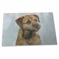 Large Glass Cutting Chopping Board Border Terrier