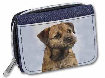 Border Terrier Unisex Denim Purse Wallet