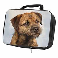 Border Terrier Black Insulated School Lunch Box/Picnic Bag