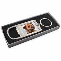 Border Terrier Chrome Metal Bottle Opener Keyring in Box