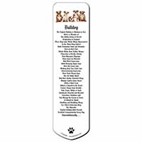 Bulldog Puppy Dogs Bookmark, Book mark, Printed full colour