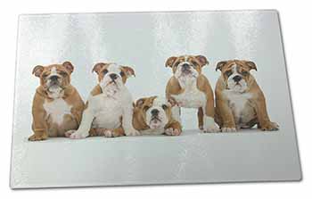 Large Glass Cutting Chopping Board Bulldog Puppy Dogs