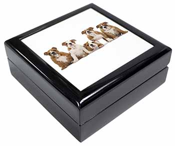 Bulldog Puppy Dogs Keepsake/Jewellery Box